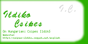 ildiko csipes business card