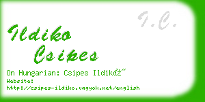 ildiko csipes business card